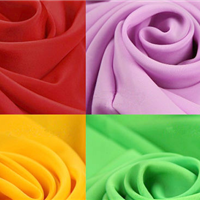 100% polyester rainbow colored chiffon fabric/yellow chiffon fabric