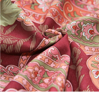 Printed satin peach skin/Polyester peach skin satin/peach skin fabric satin