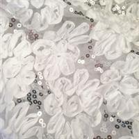 2016 new style, mesh embroidery chiffon flower fabric for wedding dress