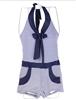 One Piece Stripe Printed Halter Swimwear