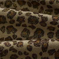 printed leopard suede fabric