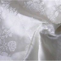 Newly designed white roses satin fabric
