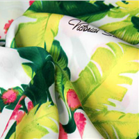 Floral printed ladies summer dress chiffon fabric